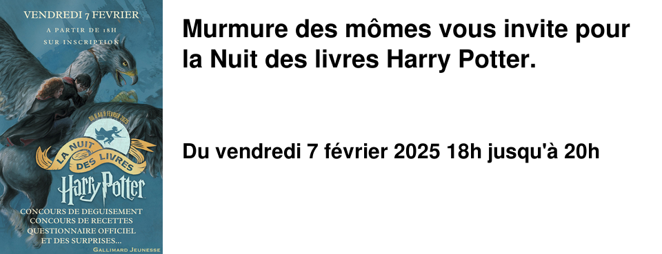 Murmure des m�mes vous invite pour la Nuit des livres Harry Potter.